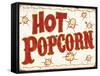 Hot Popcorn Distressed-Retroplanet-Framed Stretched Canvas