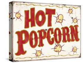 Hot Popcorn Distressed-Retroplanet-Stretched Canvas