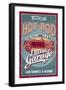 Hot Rod Garage - Classic Cars - Vintage Sign-Lantern Press-Framed Art Print