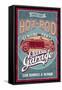 Hot Rod Garage - Classic Cars - Vintage Sign-Lantern Press-Framed Stretched Canvas