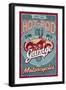 Hot Rod Garage - Motorcycles - Vintage Sign-Lantern Press-Framed Art Print