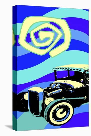 Hot Rod Moonlight-Larry Hunter-Stretched Canvas