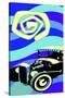 Hot Rod Moonlight-Larry Hunter-Stretched Canvas