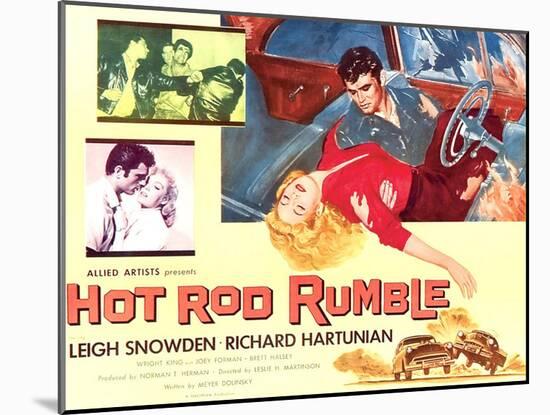 Hot Rod Rumble-null-Mounted Art Print