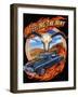 Hot Rod Steer Skull Illustration-FlyLand Designs-Framed Giclee Print