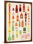 Hot Sauce Heat Chart-Clara Wells-Framed Giclee Print