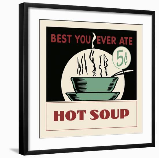 Hot Soup-Retro Series-Framed Art Print