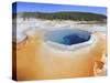 Hot Spring and Colourful Algal Mat at Yellowstone National Park, Wyoming, USA-Mark Taylor-Stretched Canvas