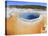 Hot Spring and Colourful Algal Mat at Yellowstone National Park, Wyoming, USA-Mark Taylor-Stretched Canvas