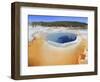 Hot Spring and Colourful Algal Mat at Yellowstone National Park, Wyoming, USA-Mark Taylor-Framed Photographic Print