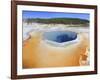 Hot Spring and Colourful Algal Mat at Yellowstone National Park, Wyoming, USA-Mark Taylor-Framed Photographic Print