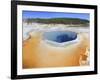 Hot Spring and Colourful Algal Mat at Yellowstone National Park, Wyoming, USA-Mark Taylor-Framed Photographic Print