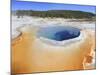 Hot Spring and Colourful Algal Mat at Yellowstone National Park, Wyoming, USA-Mark Taylor-Mounted Photographic Print