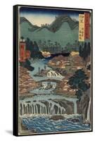 Hot Springs at Shuzenji, Izu Province, August 1853-Utagawa Hiroshige-Framed Stretched Canvas