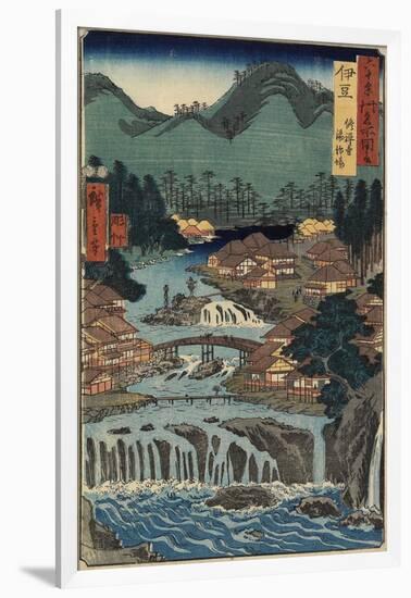 Hot Springs at Shuzenji, Izu Province, August 1853-Utagawa Hiroshige-Framed Giclee Print