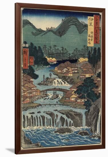 Hot Springs at Shuzenji, Izu Province, August 1853-Utagawa Hiroshige-Framed Giclee Print