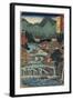 Hot Springs at Shuzenji, Izu Province, August 1853-Utagawa Hiroshige-Framed Giclee Print