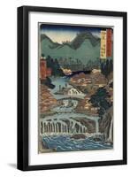 Hot Springs at Shuzenji, Izu Province, August 1853-Utagawa Hiroshige-Framed Premium Giclee Print