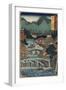 Hot Springs at Shuzenji, Izu Province, August 1853-Utagawa Hiroshige-Framed Premium Giclee Print