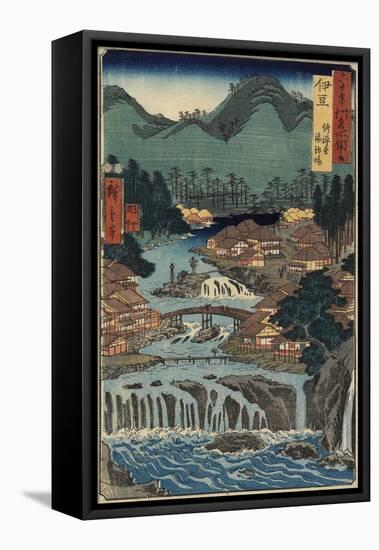 Hot Springs at Shuzenji, Izu Province, August 1853-Utagawa Hiroshige-Framed Stretched Canvas