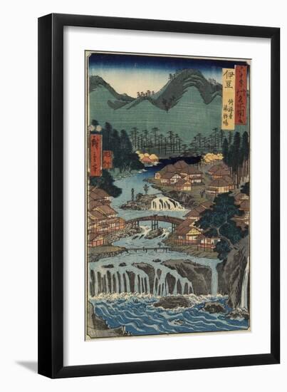 Hot Springs at Shuzenji, Izu Province, August 1853-Utagawa Hiroshige-Framed Giclee Print