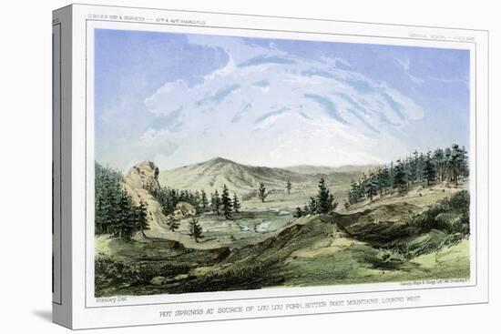 Hot Springs at their Source in Lou Lou Fork, Bitterroot Mountains, Montana, USA, 1856-John Mix Stanley-Stretched Canvas