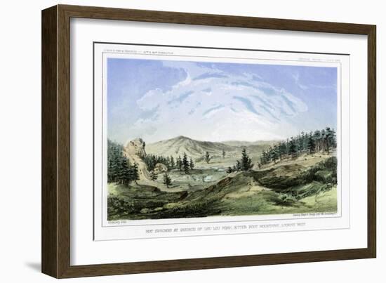 Hot Springs at their Source in Lou Lou Fork, Bitterroot Mountains, Montana, USA, 1856-John Mix Stanley-Framed Giclee Print