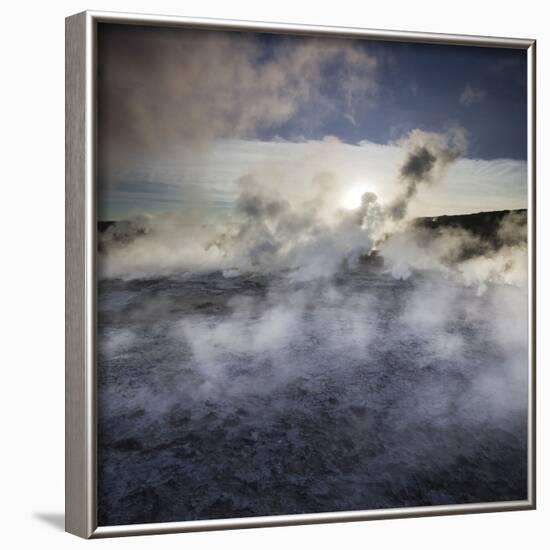 Hot Springs (Geothermal) Close Gunnuhver (Island), Reykjanes (Headland), Iceland-Rainer Mirau-Framed Photographic Print