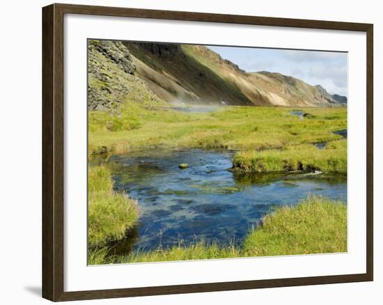 Hot Springs, Landmannalaugar, Iceland, Polar Regions-Ethel Davies-Framed Photographic Print