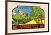 Hot Springs National Park, Arkansas - Bath House Row - Vintage Advertisement-Lantern Press-Framed Art Print