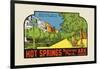 Hot Springs National Park, Arkansas - Bath House Row - Vintage Advertisement-Lantern Press-Framed Art Print