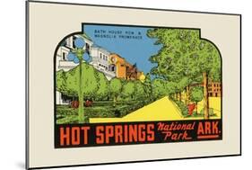 Hot Springs National Park, Arkansas - Bath House Row - Vintage Advertisement-Lantern Press-Mounted Art Print