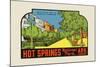 Hot Springs National Park, Arkansas - Bath House Row - Vintage Advertisement-Lantern Press-Mounted Art Print