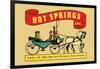 Hot Springs National Park, Arkansas - Last of the Horse Drawn Carriages - Vintage Advertisement-Lantern Press-Framed Art Print