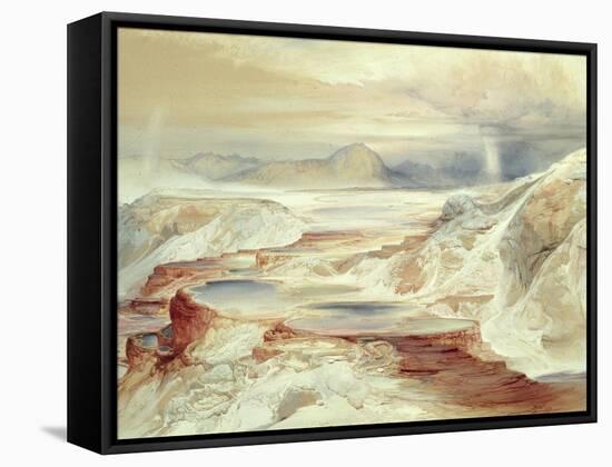 Hot Springs of Gardiner's River, Yellowstone, 1872 (W/C on Paper)-Thomas Moran-Framed Stretched Canvas