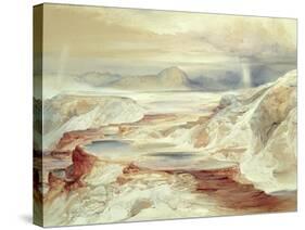 Hot Springs of Gardiner's River, Yellowstone, 1872 (W/C on Paper)-Thomas Moran-Stretched Canvas