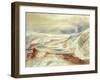 Hot Springs of Gardiner's River, Yellowstone, 1872 (W/C on Paper)-Thomas Moran-Framed Giclee Print