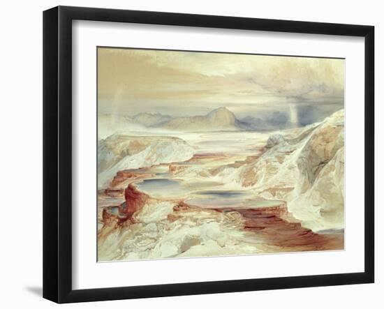 Hot Springs of Gardiner's River, Yellowstone, 1872 (W/C on Paper)-Thomas Moran-Framed Giclee Print