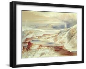 Hot Springs of Gardiner's River, Yellowstone, 1872 (W/C on Paper)-Thomas Moran-Framed Giclee Print