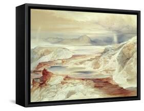 Hot Springs of Gardiner's River, Yellowstone, 1872 (W/C on Paper)-Thomas Moran-Framed Stretched Canvas