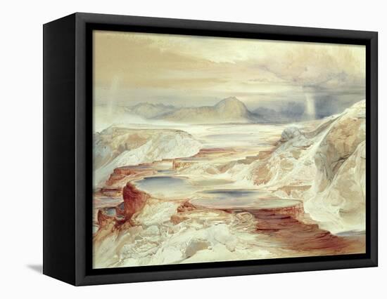 Hot Springs of Gardiner's River, Yellowstone, 1872 (W/C on Paper)-Thomas Moran-Framed Stretched Canvas
