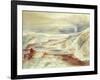 Hot Springs of Gardiner's River, Yellowstone, 1872 (W/C on Paper)-Thomas Moran-Framed Giclee Print