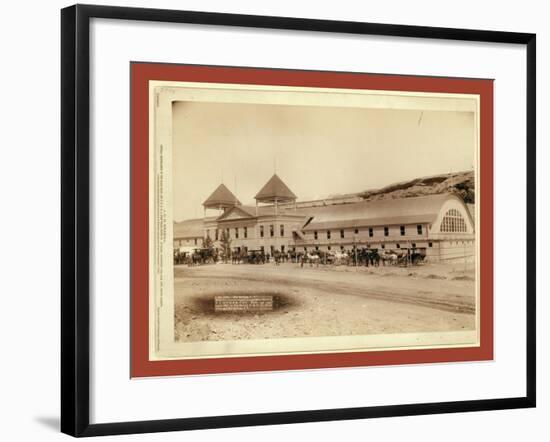 Hot Springs, S.D. Exterior View of Largest Plunge Bath House in U.S. on F.E. and M.V. R'Y-John C. H. Grabill-Framed Giclee Print