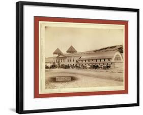 Hot Springs, S.D. Exterior View of Largest Plunge Bath House in U.S. on F.E. and M.V. R'Y-John C. H. Grabill-Framed Giclee Print