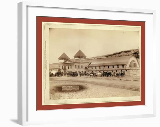 Hot Springs, S.D. Exterior View of Largest Plunge Bath House in U.S. on F.E. and M.V. R'Y-John C. H. Grabill-Framed Giclee Print