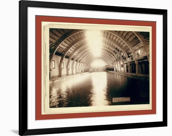 Hot Springs, S.D. Interior of Largest Plunge Bath in U.S. on F.E. and M.V. R'Y-John C. H. Grabill-Framed Giclee Print