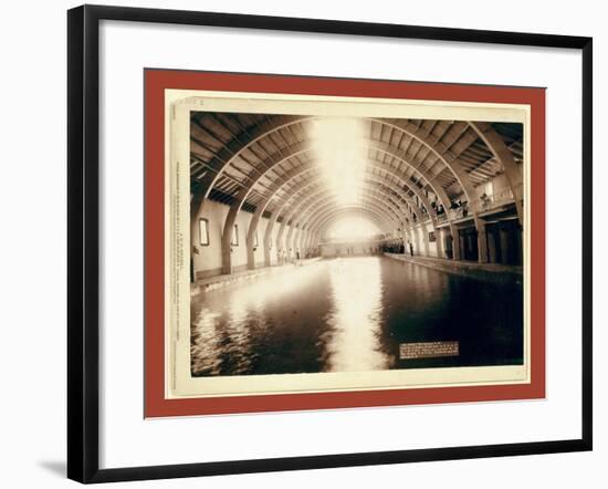 Hot Springs, S.D. Interior of Largest Plunge Bath in U.S. on F.E. and M.V. R'Y-John C. H. Grabill-Framed Giclee Print