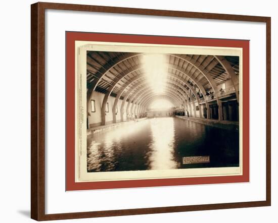 Hot Springs, S.D. Interior of Largest Plunge Bath in U.S. on F.E. and M.V. R'Y-John C. H. Grabill-Framed Giclee Print