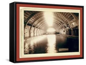 Hot Springs, S.D. Interior of Largest Plunge Bath in U.S. on F.E. and M.V. R'Y-John C. H. Grabill-Framed Stretched Canvas