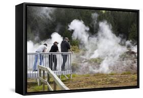 Hot Steam, Craters of the Moon Thermal Area, Taupo, North Island, New Zealand, Pacific-Stuart-Framed Stretched Canvas